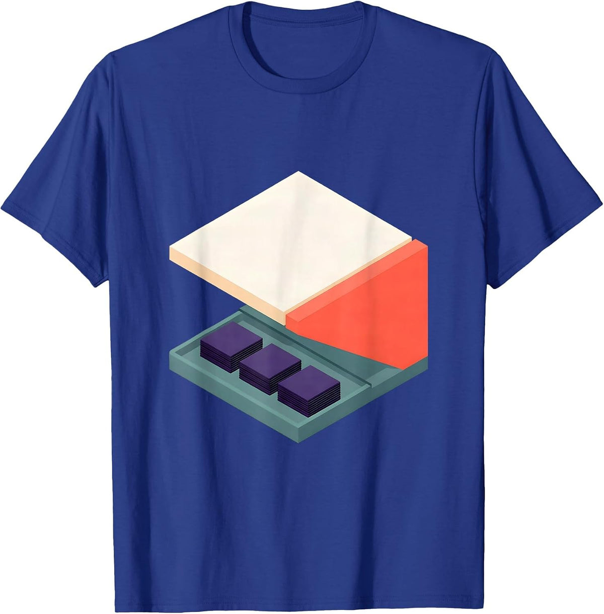 Men's Reply Console Isometric Vector AI Culture Humor T-Shirt - Royal Blue