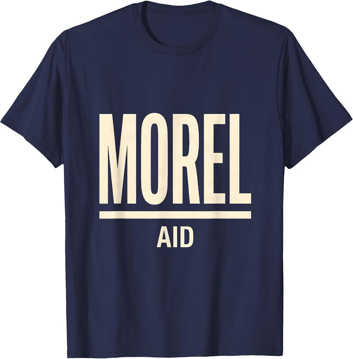 Morel Aid Funny Mushroom Foraging Morel Hunter Gift T-Shirt - Navy Blue