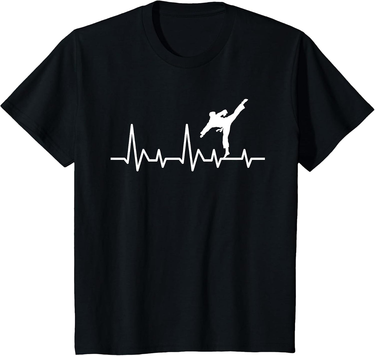 Karate Heartbeat - Martial Arts Coach Karateka Taekwondo T-Shirt - Black