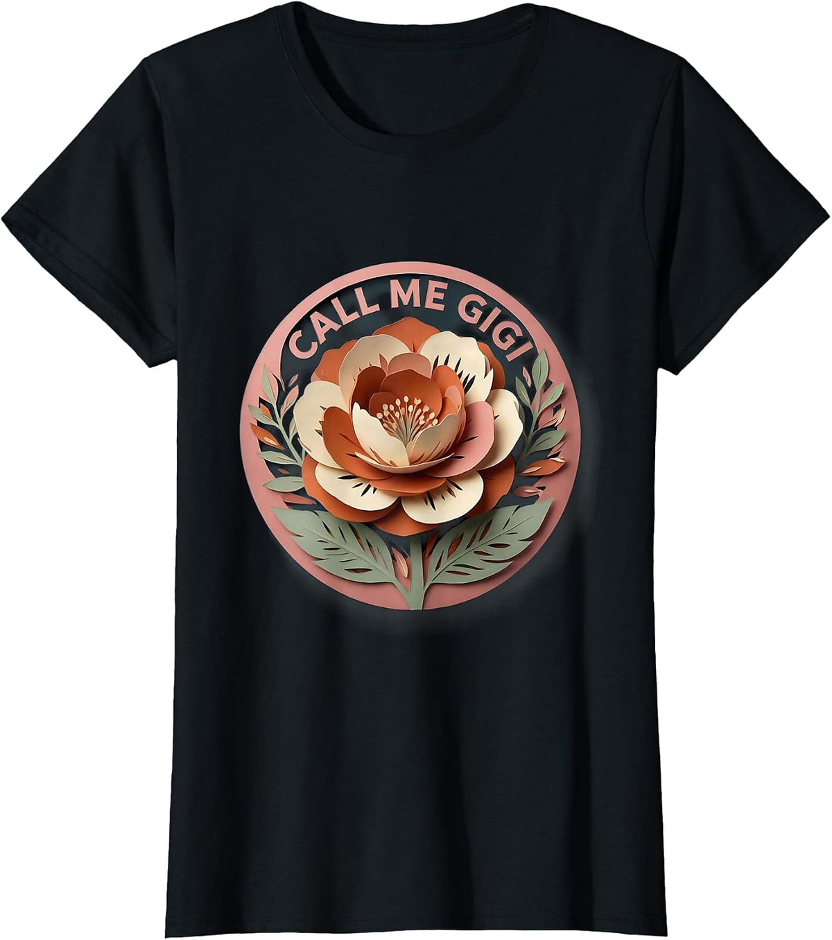 Women's Call Me Gigi Proud Grandparent Design T-Shirt - Black
