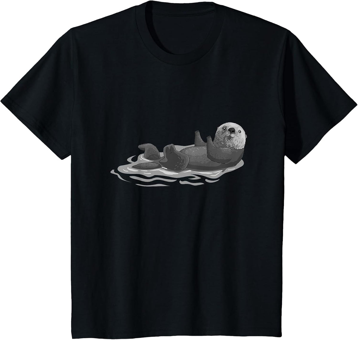 Floating Otter T-Shirt - Black