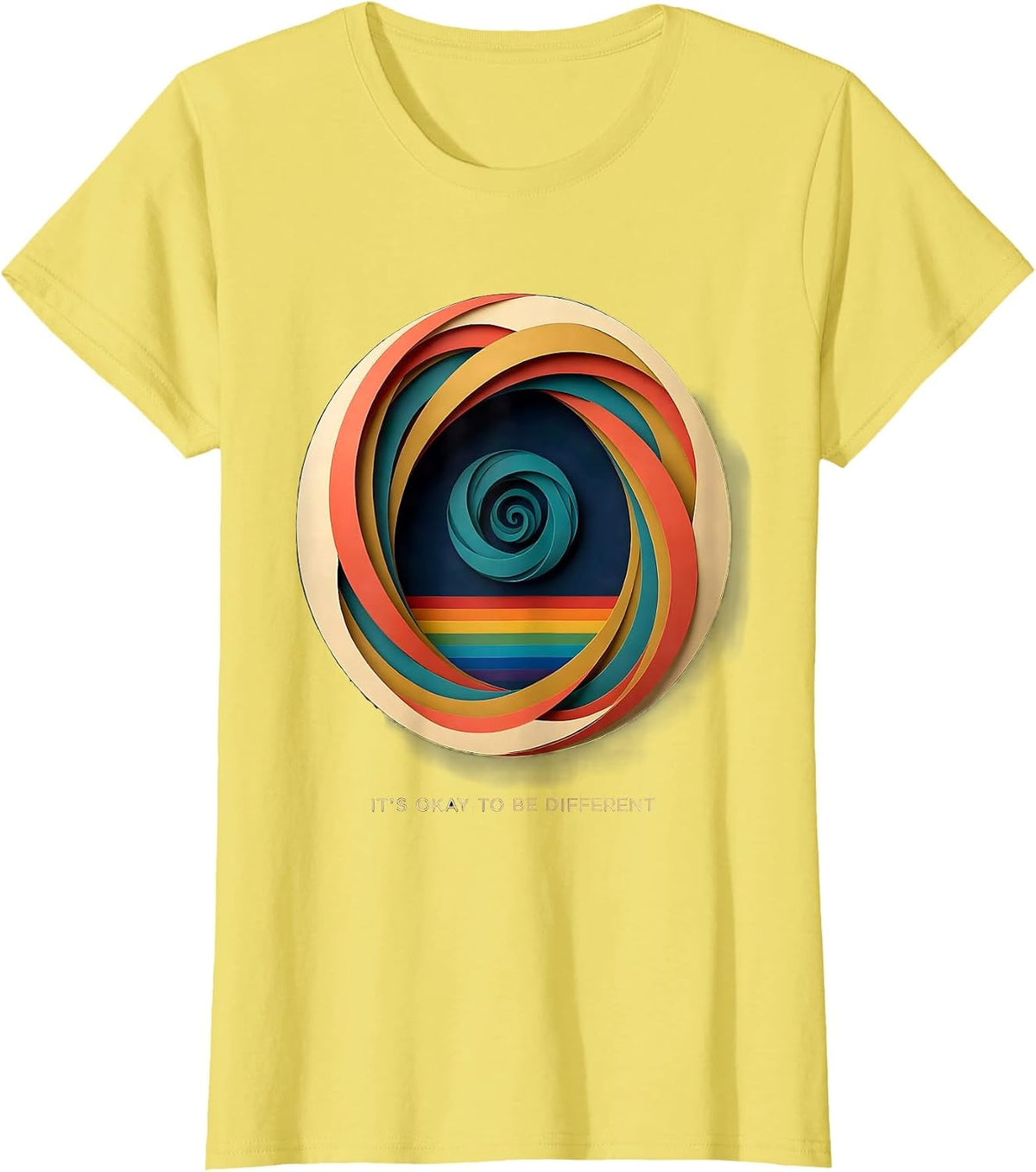 Women's It's Okay To Be Different Neurodiversity Awareness Humor T-Shirt - Lemon Yellow