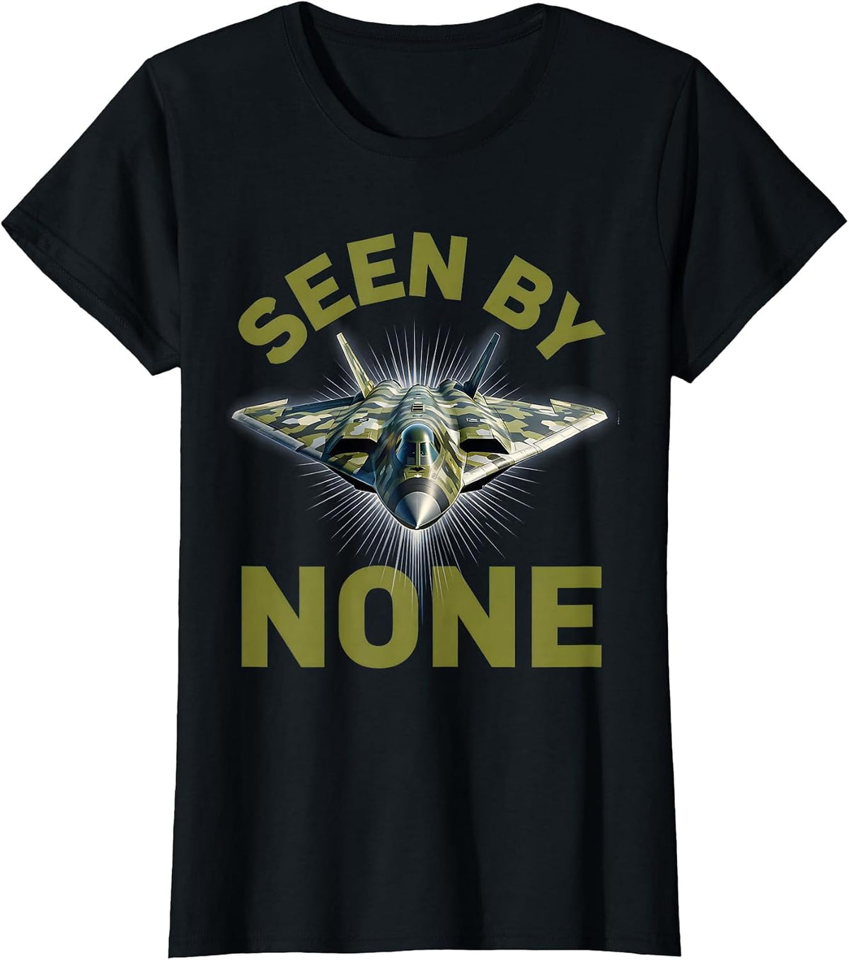 Women's Camo Seen by None Stealth Design T-Shirt - Black