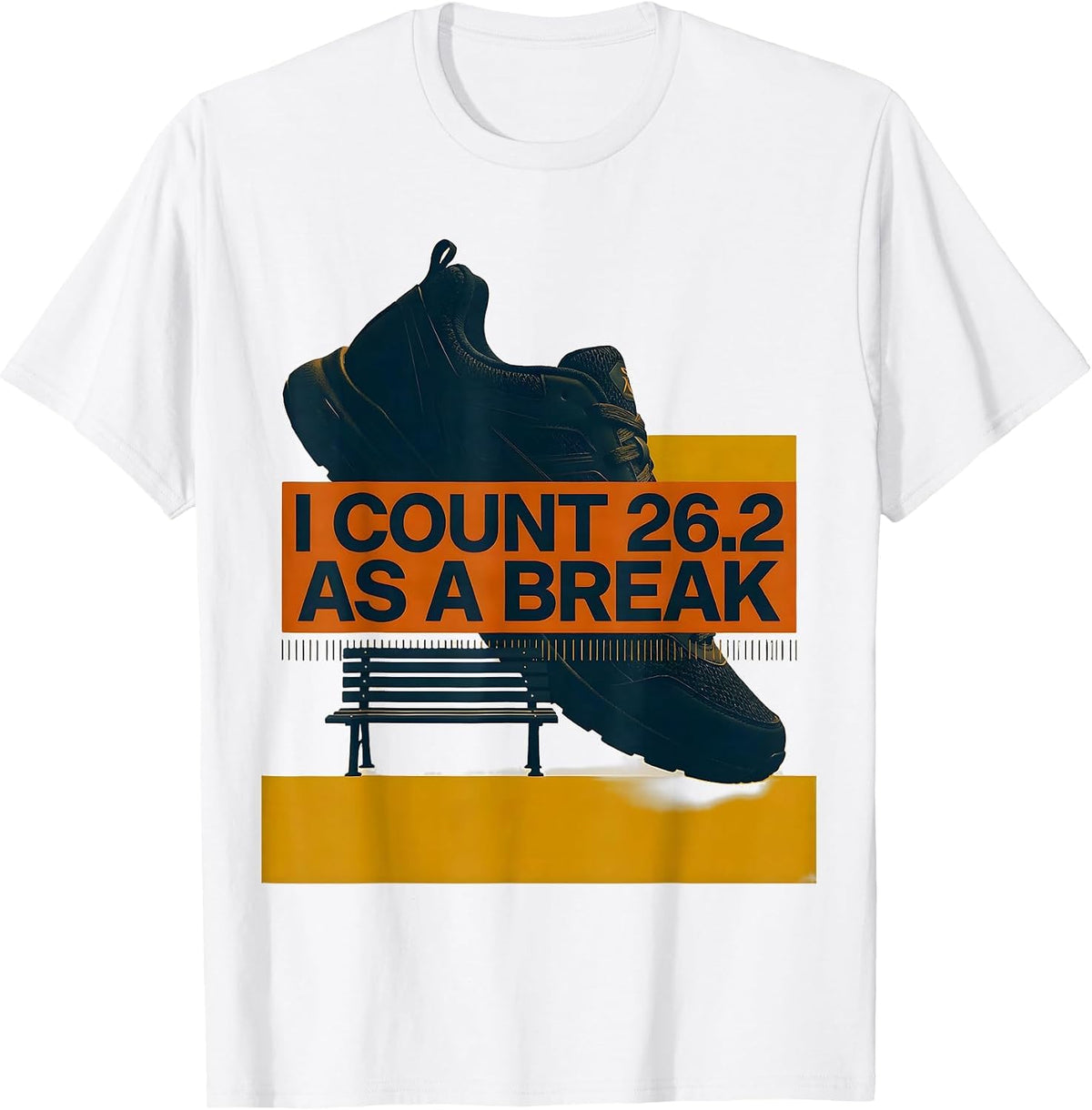 Men's I Count 26.2 As A Break Funny Runner Marathon Gift T-Shirt - White