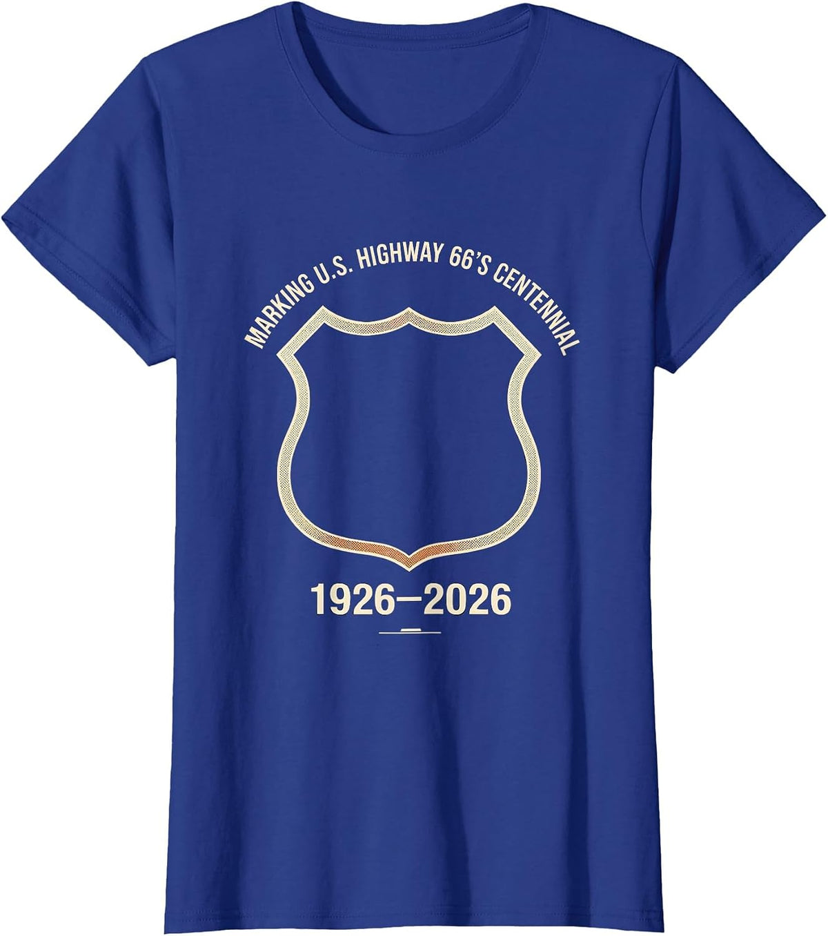 Women's Marking U.S. Highway 66's Centennial, 1926–2026 Vintage T-Shirt - Royal Blue