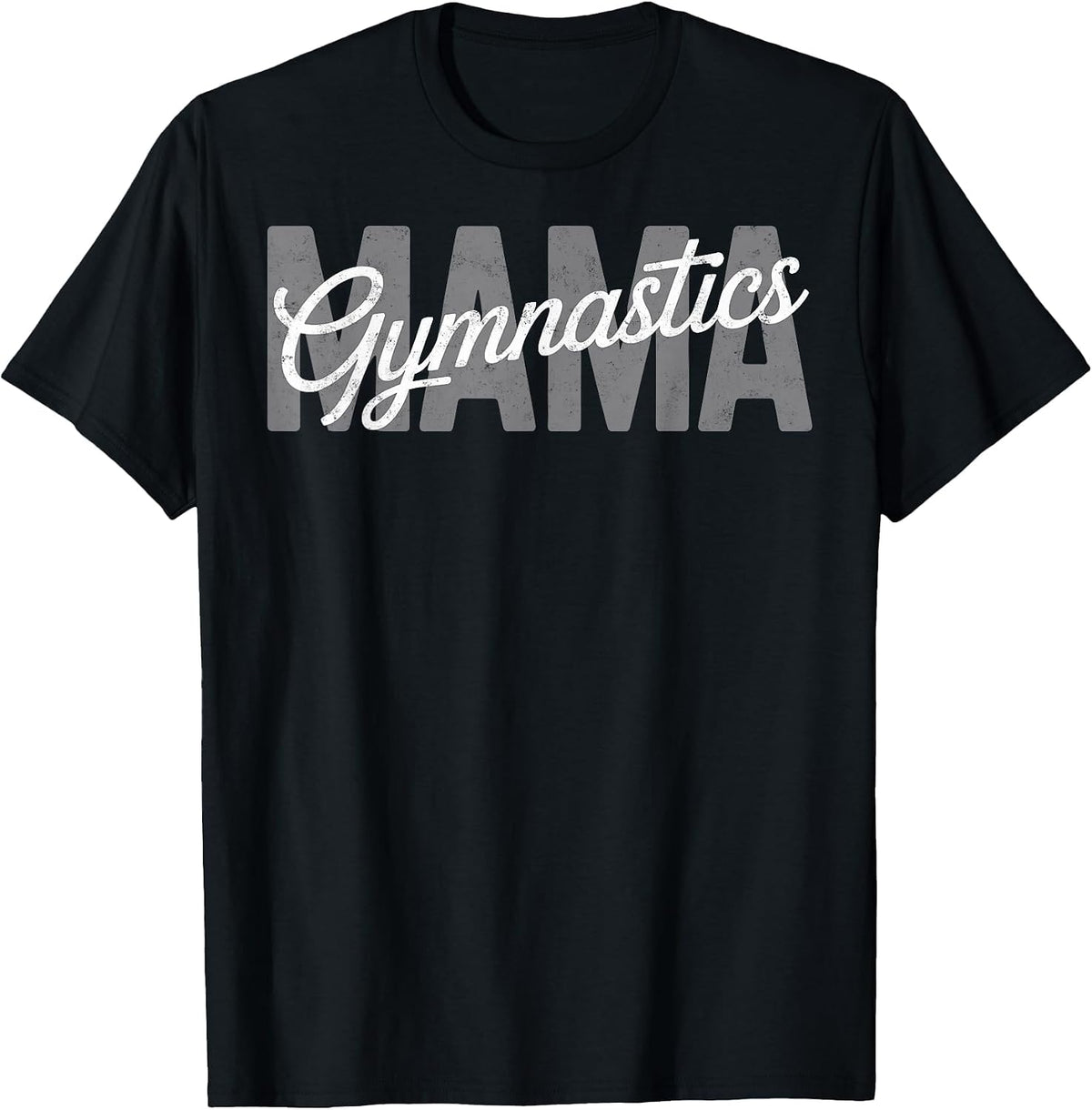 Vintage Gymnastics Mom Mama Rhythmic Gymnast Mother Tee T-Shirt - Black