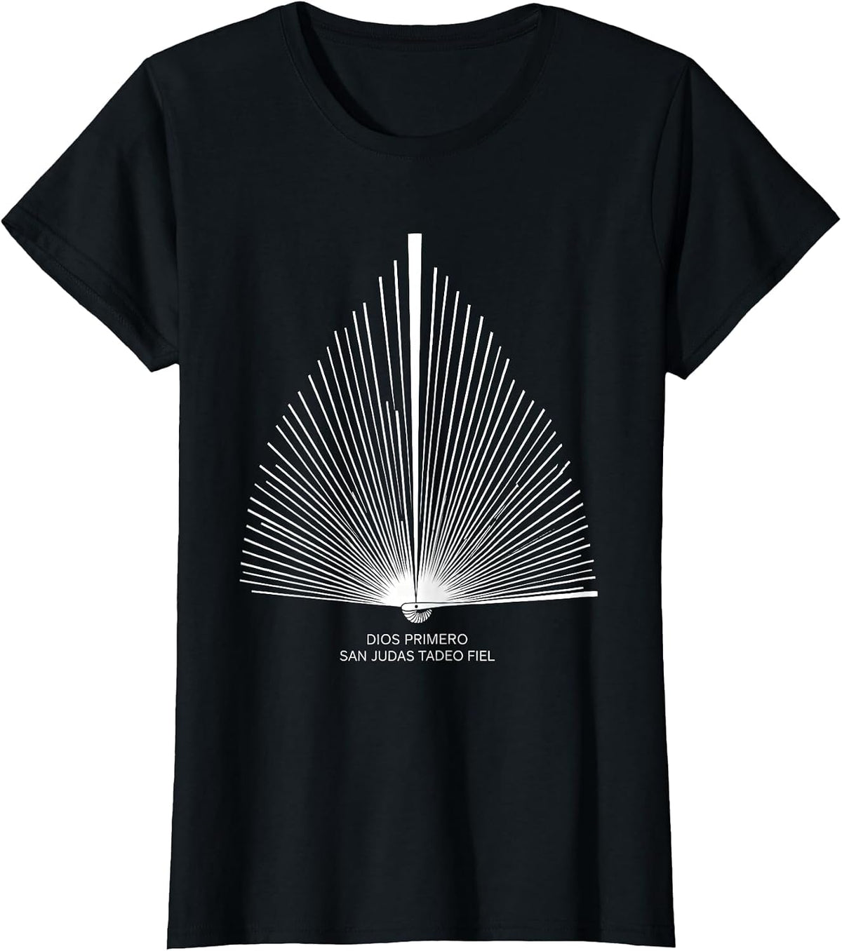 Dios Primero San Judas Tadeo Fiel Devotional Faith Spanish T-Shirt - Black