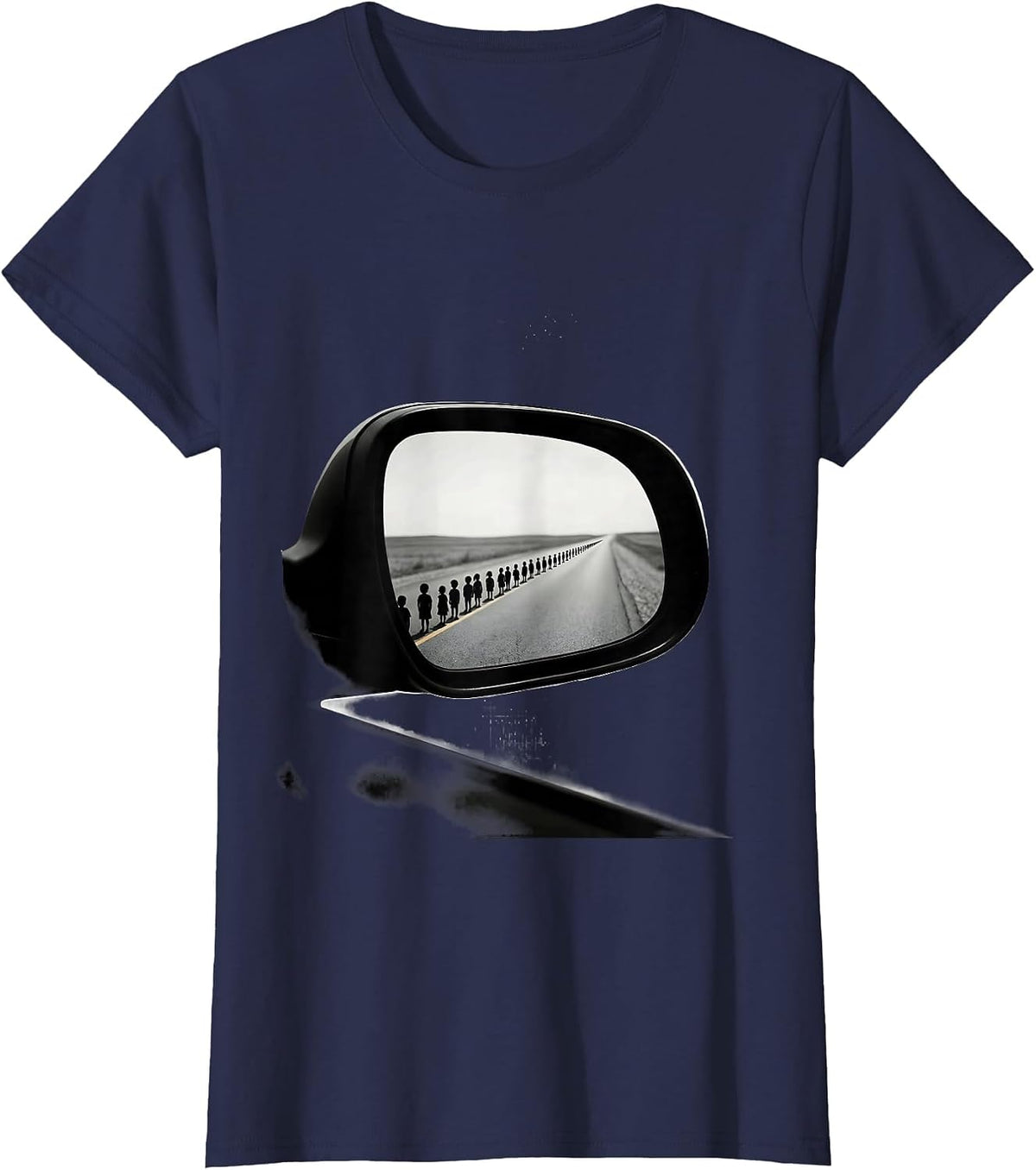 Women's School Bus Driver Minimalist Driver Humor T-Shirt - Navy Blue