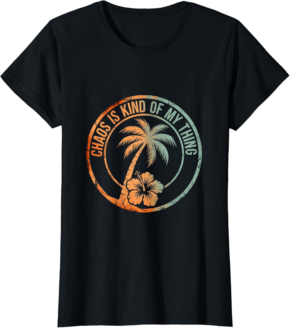 Chaos Is Kind Of My Thing Coordinator Design T-Shirt - Black