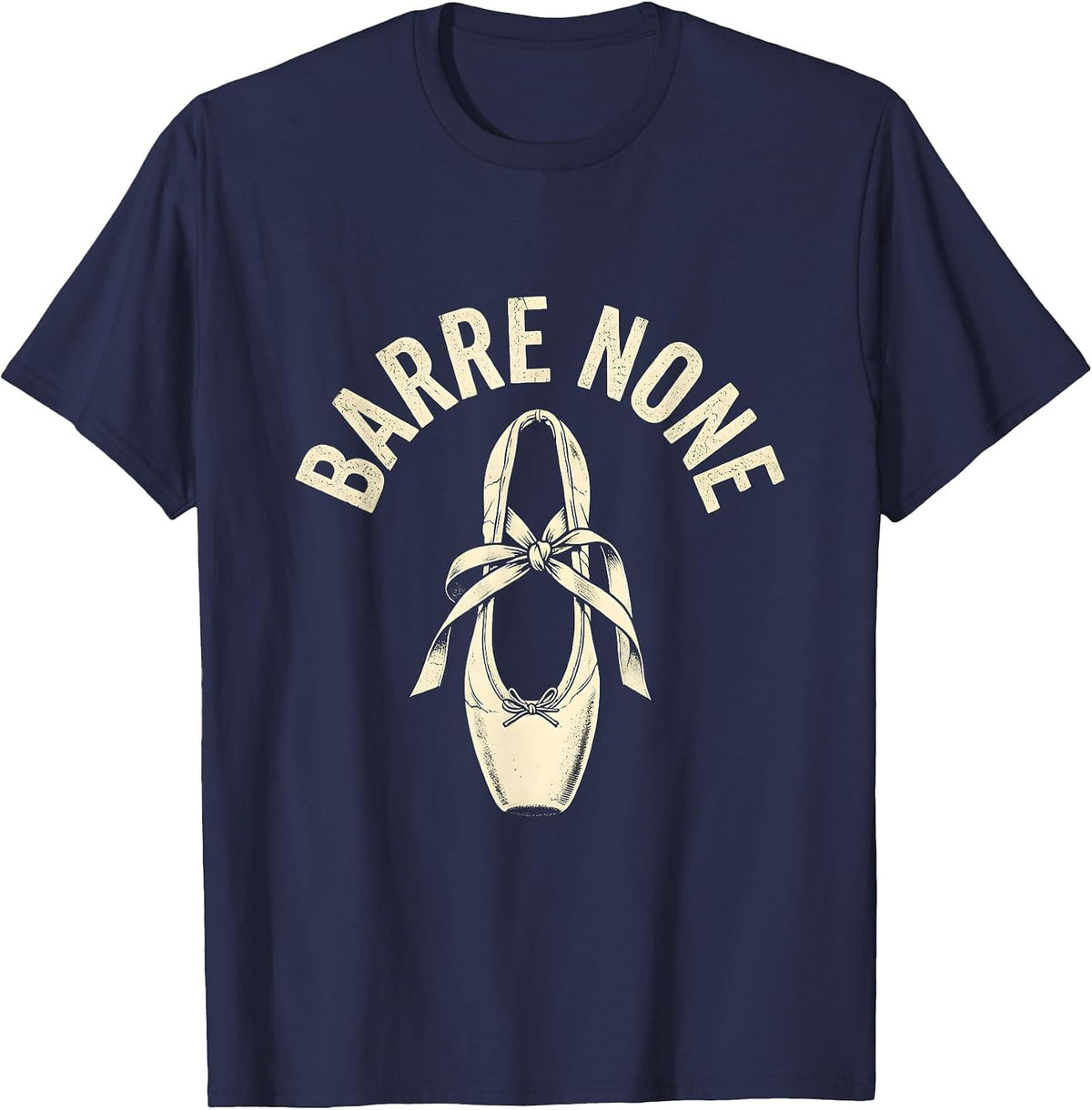 Barre None Balletcore Fashion Design T-Shirt - Navy Blue