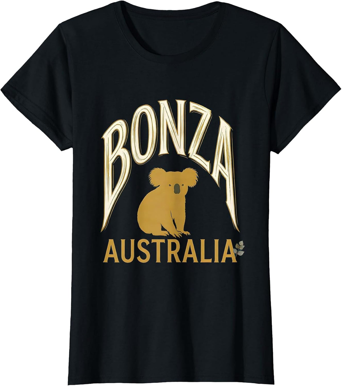 Bonza Australia Sign Painter Koala Souvenir Novelty T-Shirt - Black