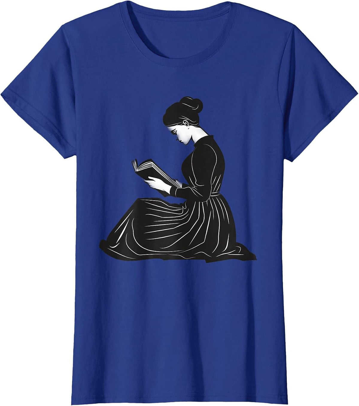 Emily Dickinson Reading A Book T-Shirt - Royal Blue