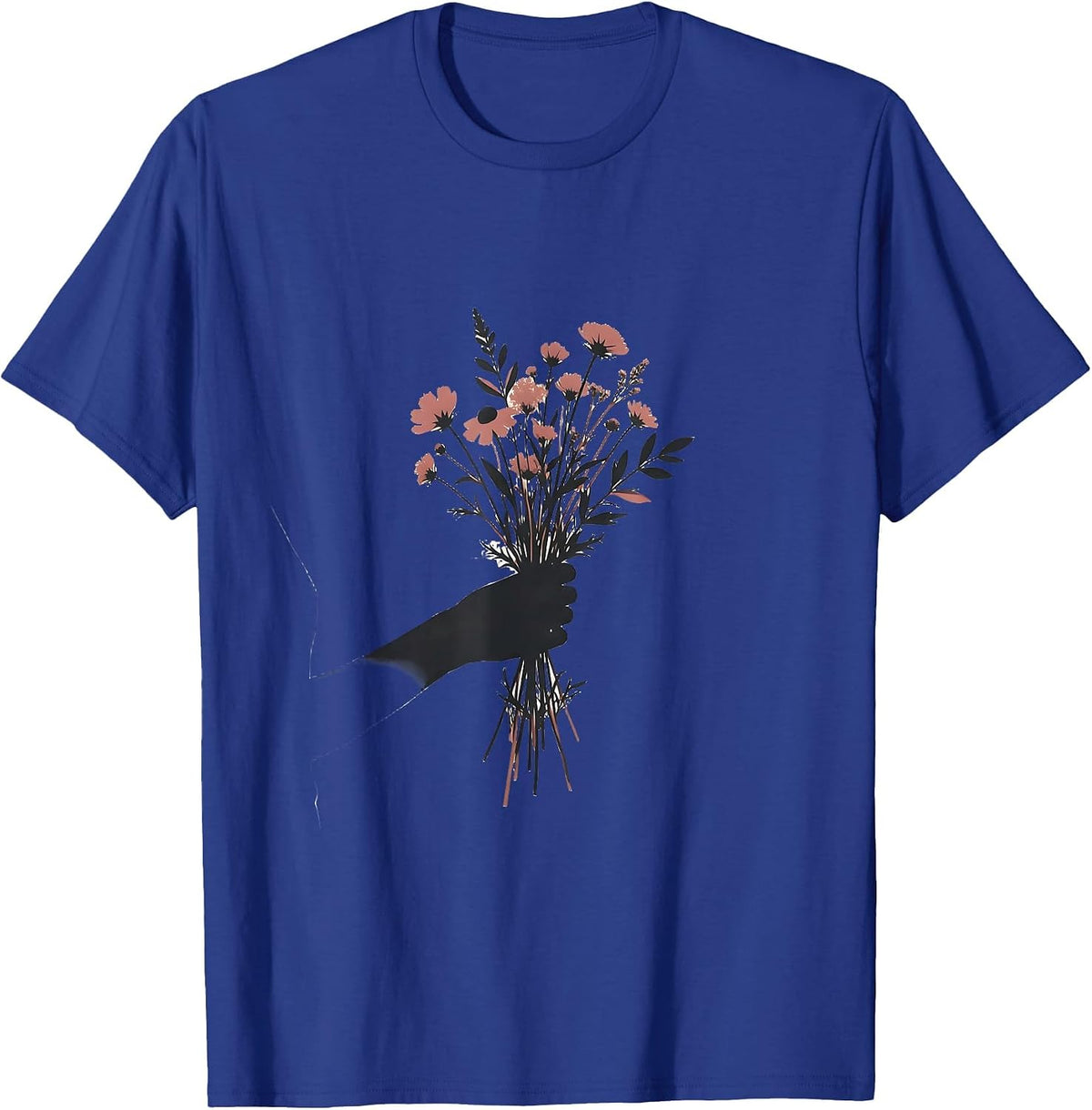 Men's Be Kind Wildflower Bouquet Kindness Gift Tee T-Shirt - Royal Blue