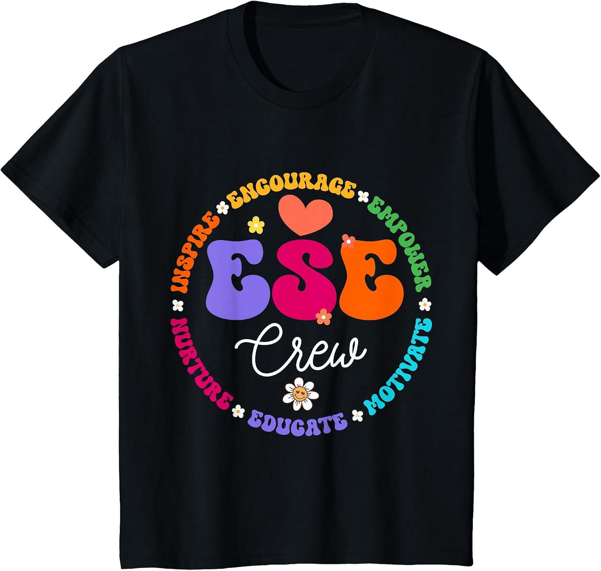 Matching First Last Day Team ESE Crew Teacher Student Tribe T-Shirt - Black