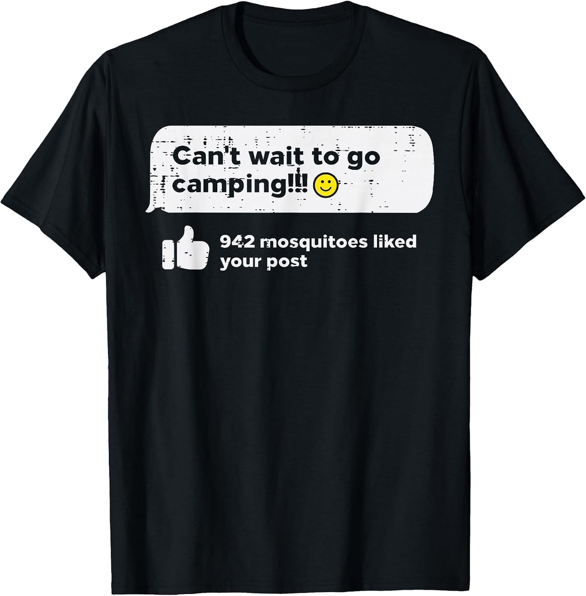 Cant Wait Go Camping Mosquitoes Camper Women Girls Kids Men T-Shirt - Black