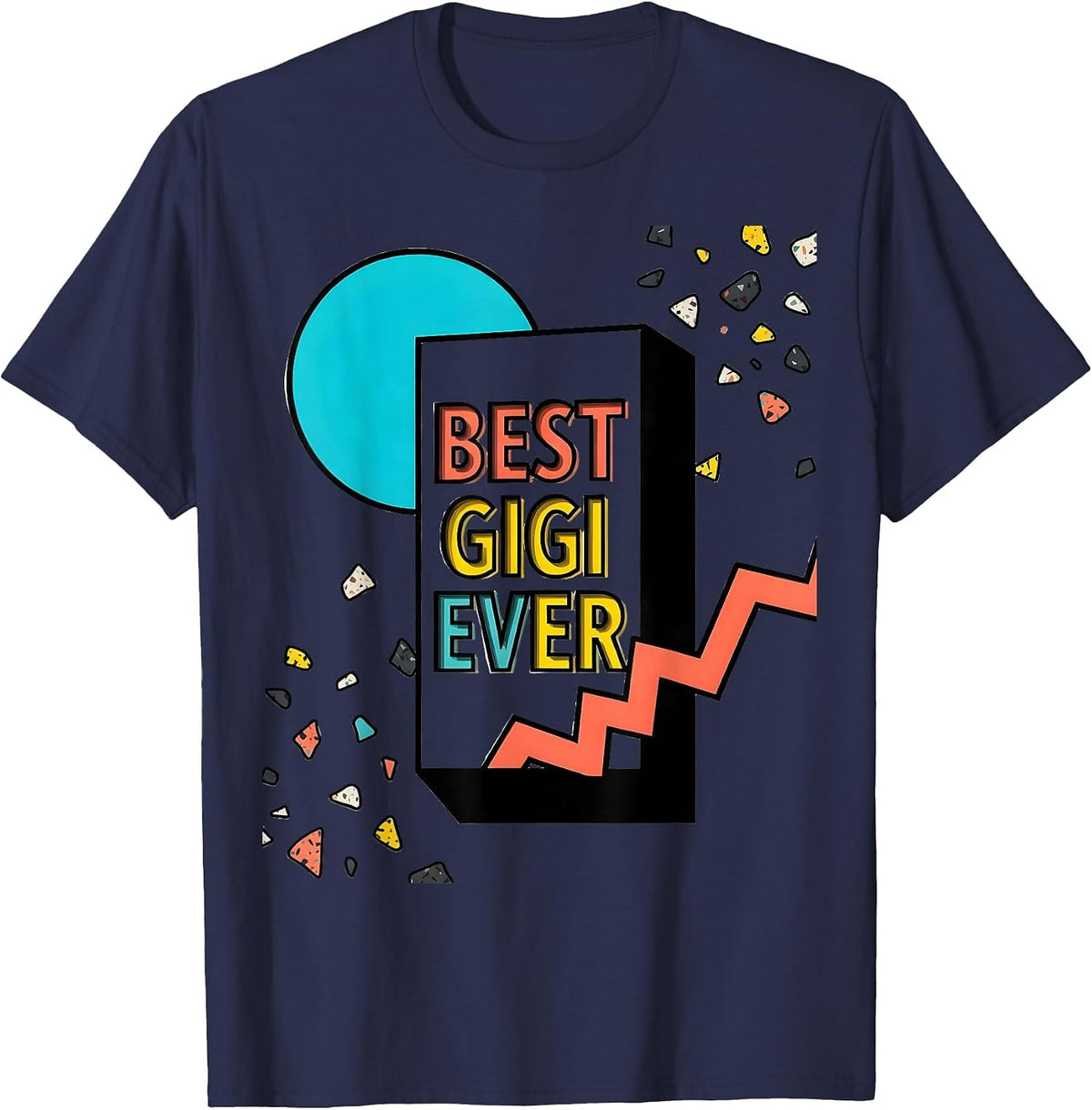 Men's Best Gigi Ever Grandma Pride Design T-Shirt - Navy Blue