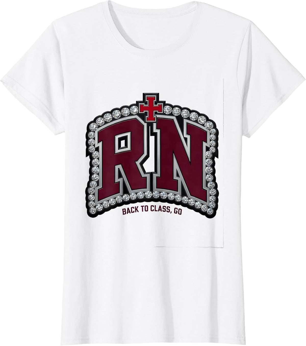 Back to Class Go School Nurse Design T-Shirt - White