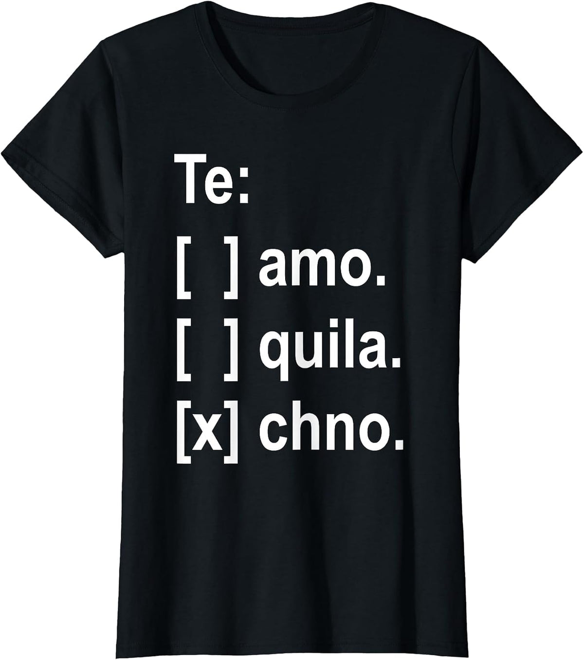 Te Amo Tequila Techno T-Shirt - Black