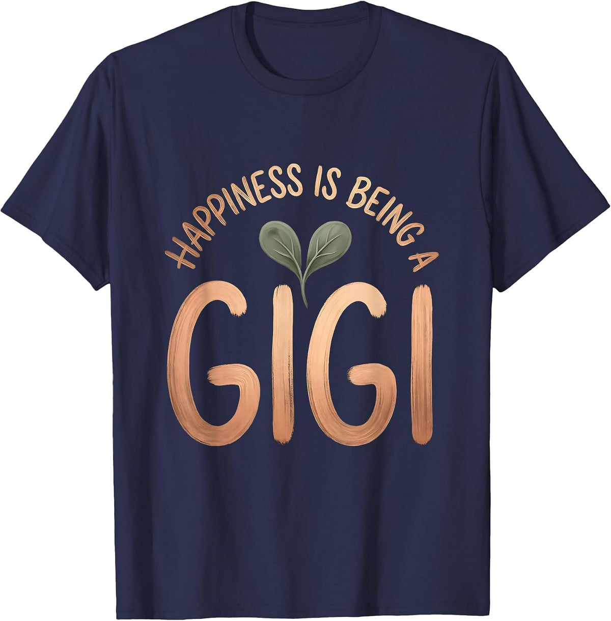 Men's Happiness Is Being A Gigi Boho Grandma Nickname Gift T-Shirt - Navy Blue