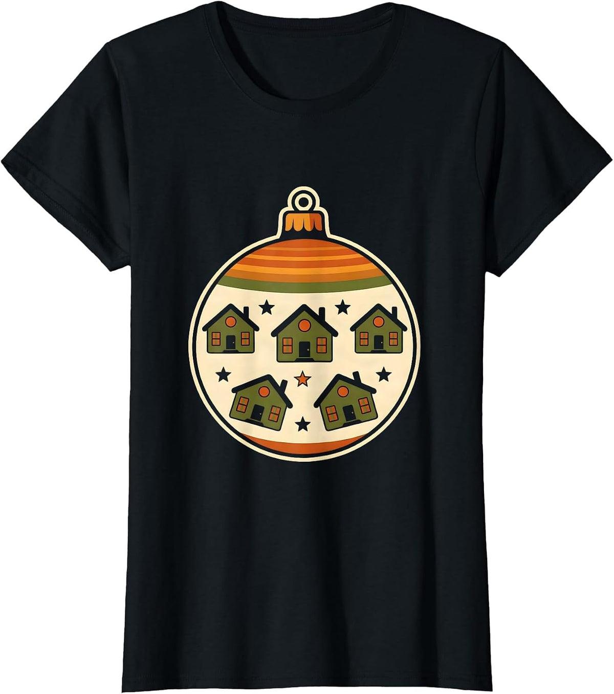 Sealed Badge Retro 70s Teacher Squad Christmas T-Shirt - Black