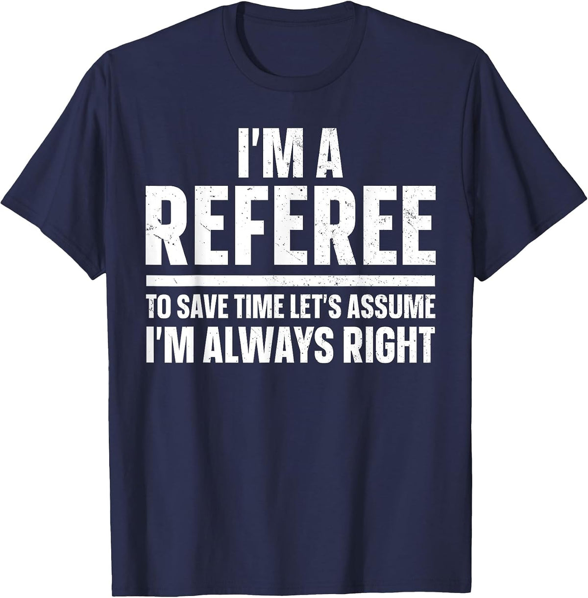 Cool Referee Design for Men Women Reffing Sports Ref Referee T-Shirt - Navy Blue