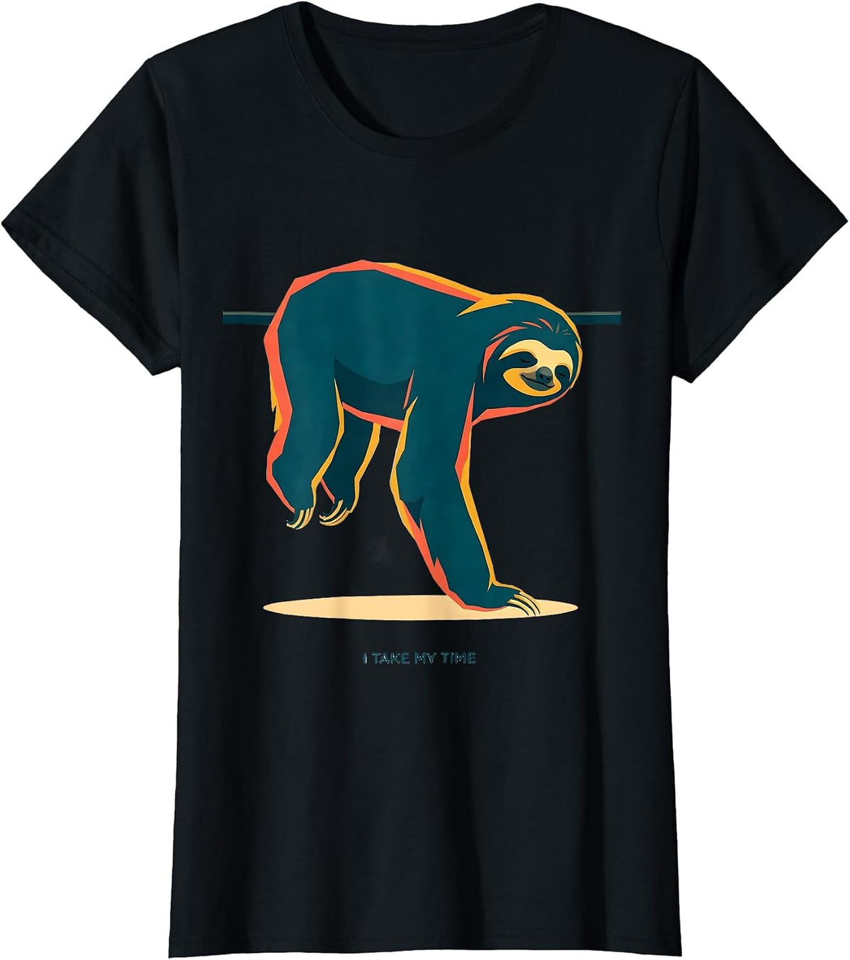 I Take My Time Funny Sloth Lazy Humor Gift for Sloth Lovers T-Shirt - Black