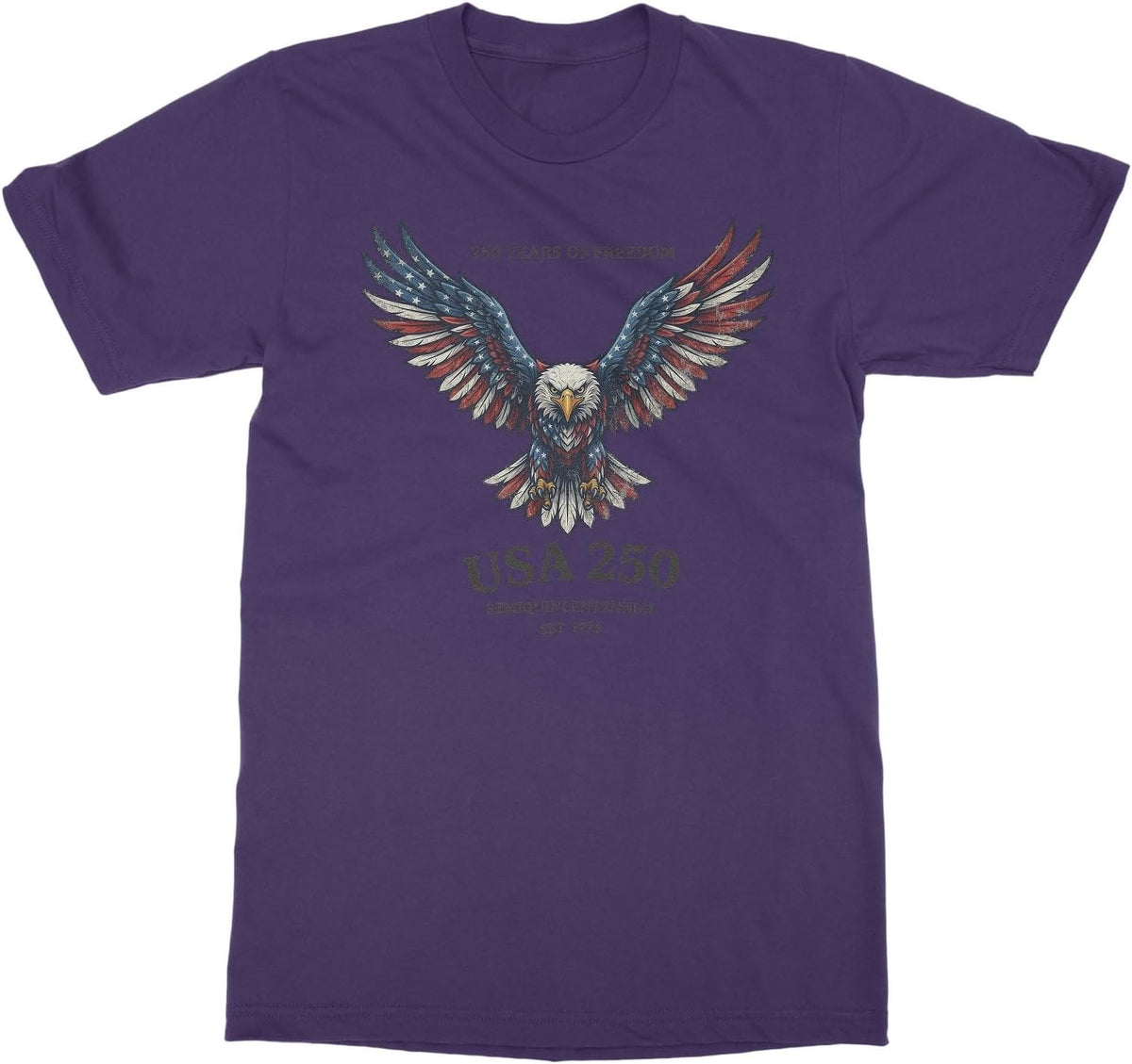 American Eagle 250 Years of Freedom USA 250 Unisex T-Shirt - Purple
