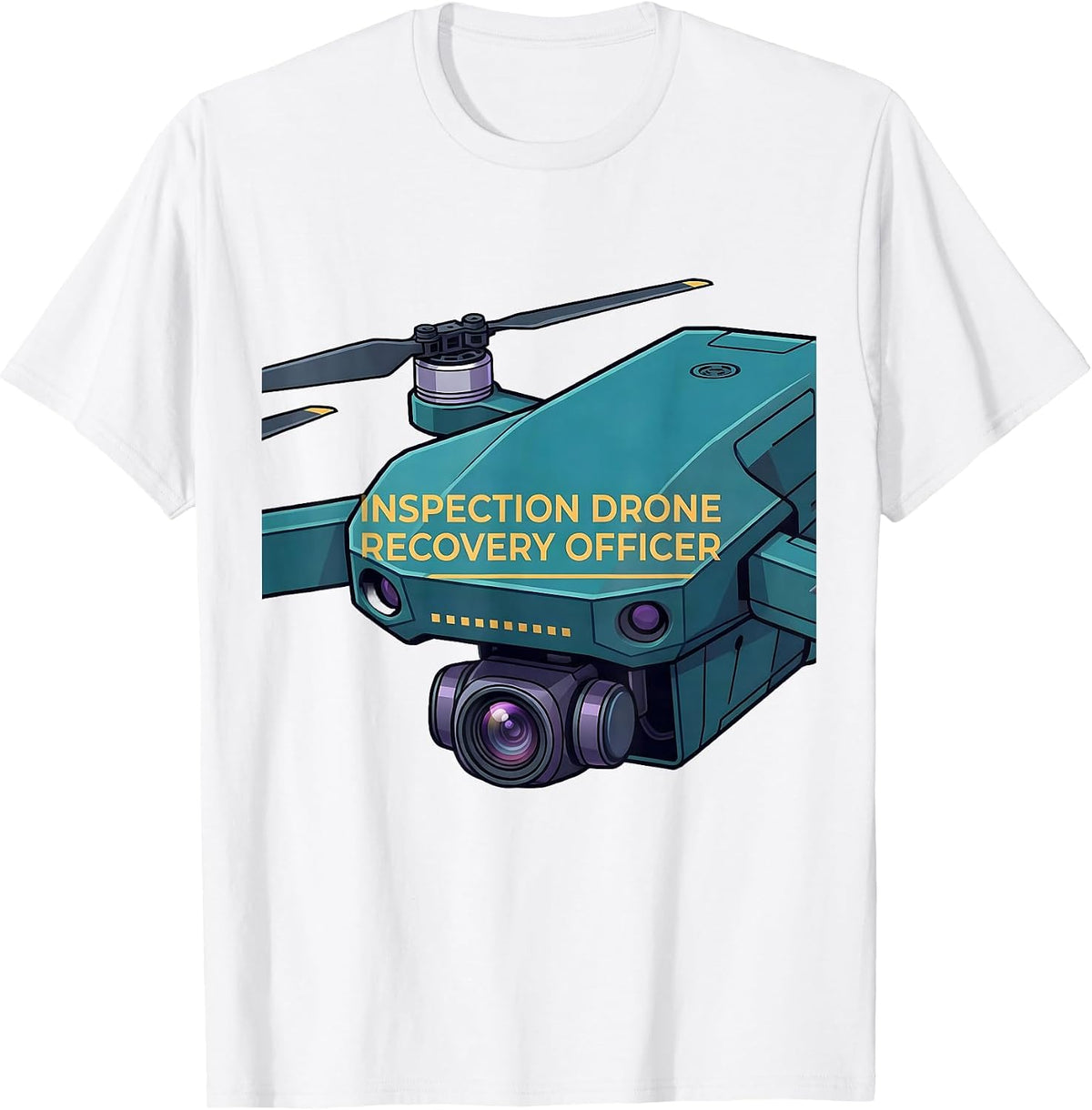 Inspection Drone Recovery Officer Funny Robotics Engineer T-Shirt - White