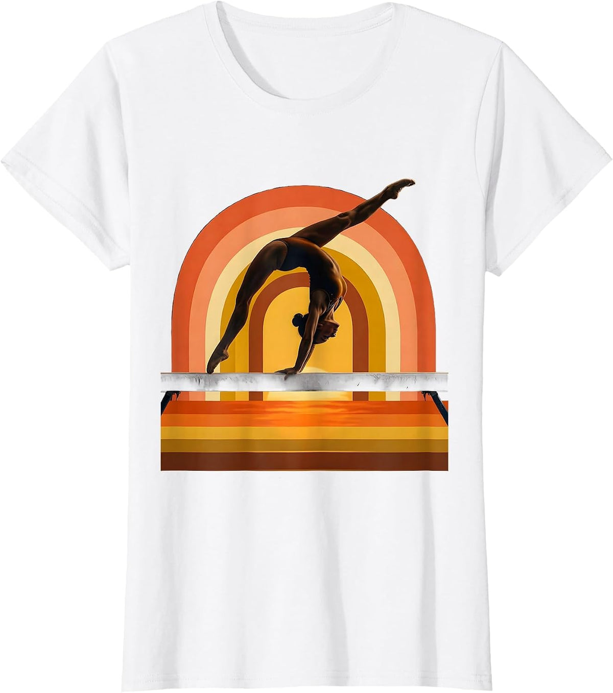 My Girlfriend Beats Me Gymnastics Beam Flip T-Shirt - White