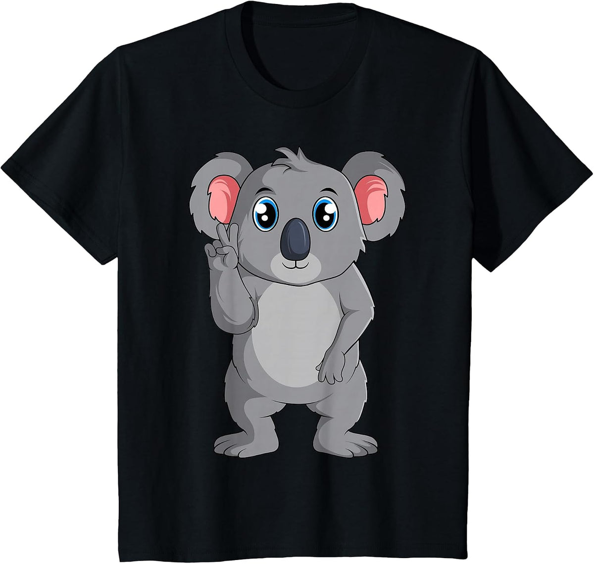 Koala Girls Boys Women Kids T-Shirt - Black