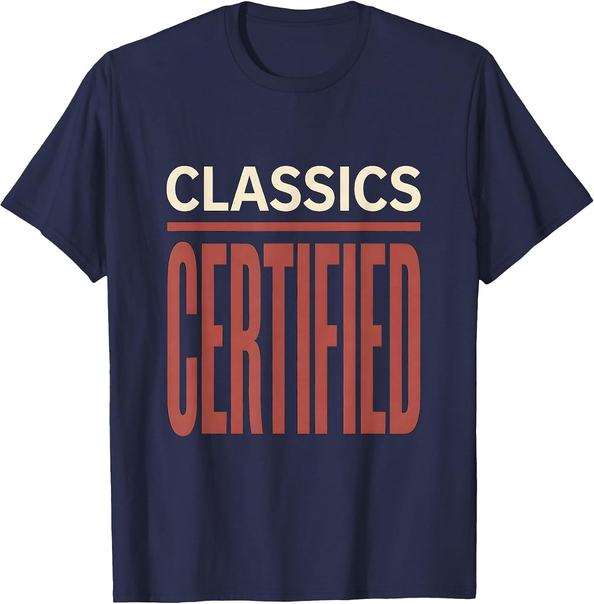 Men's Classics Certified Retro Arcade Gamer Vintage Video Game T-Shirt - Navy Blue
