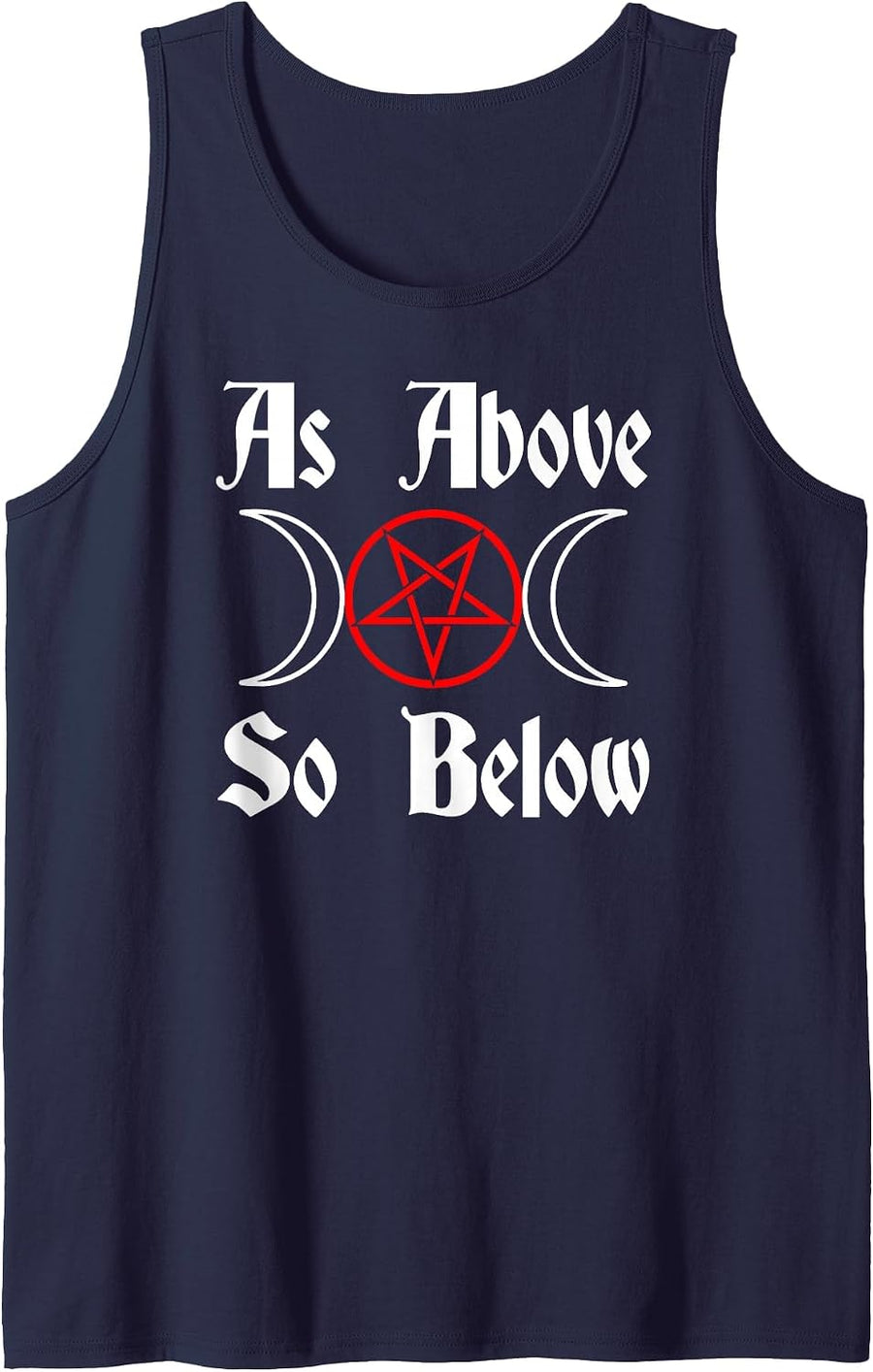 As Above, So Below Tank Top - Navy Blue