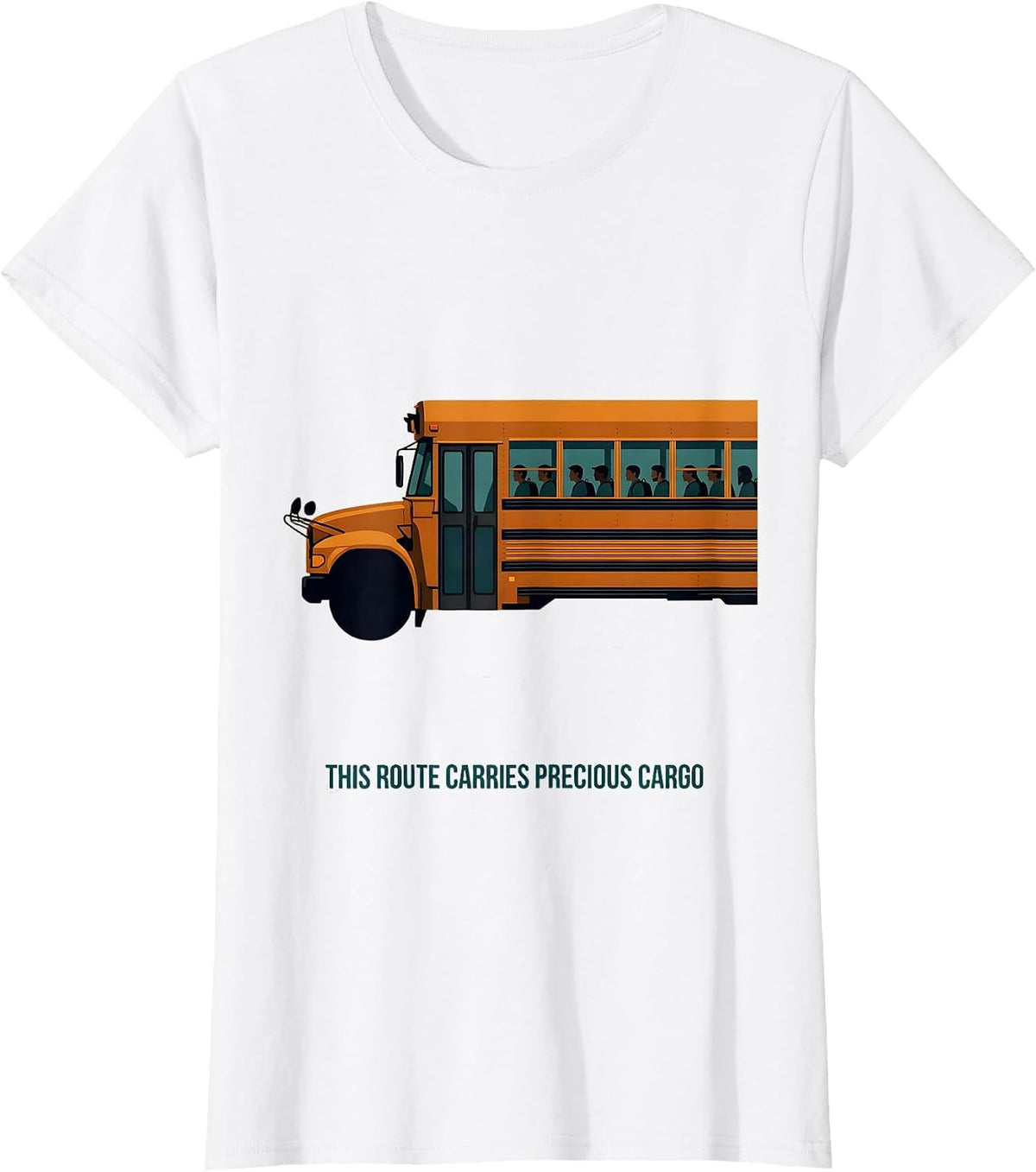This Route Carries Precious Cargo Funny School Bus Driver T-Shirt - White