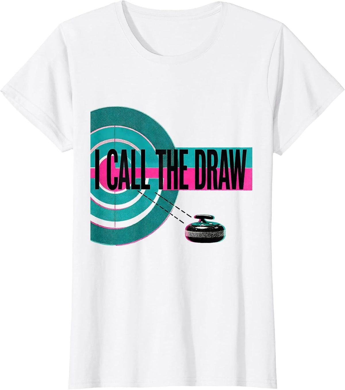 I Call The Draw Funny Curling Sport Curler Vintage T-Shirt - White