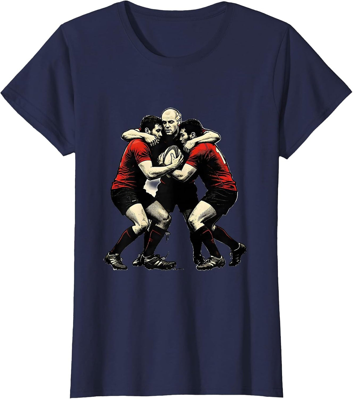 Women's Rugby Maul Sign Painter Showcard Funny Player Gift T-Shirt - Navy Blue