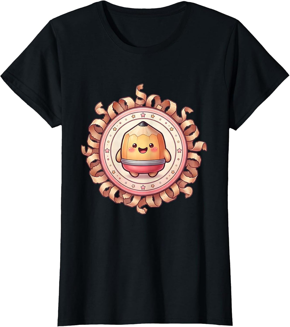 Pink Pencil Sharpener Art Teacher Gift T-Shirt - Black