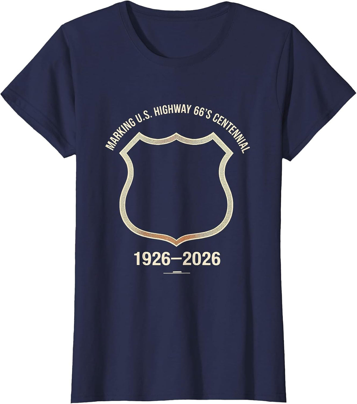 Women's Marking U.S. Highway 66's Centennial, 1926–2026 Vintage T-Shirt - Navy Blue