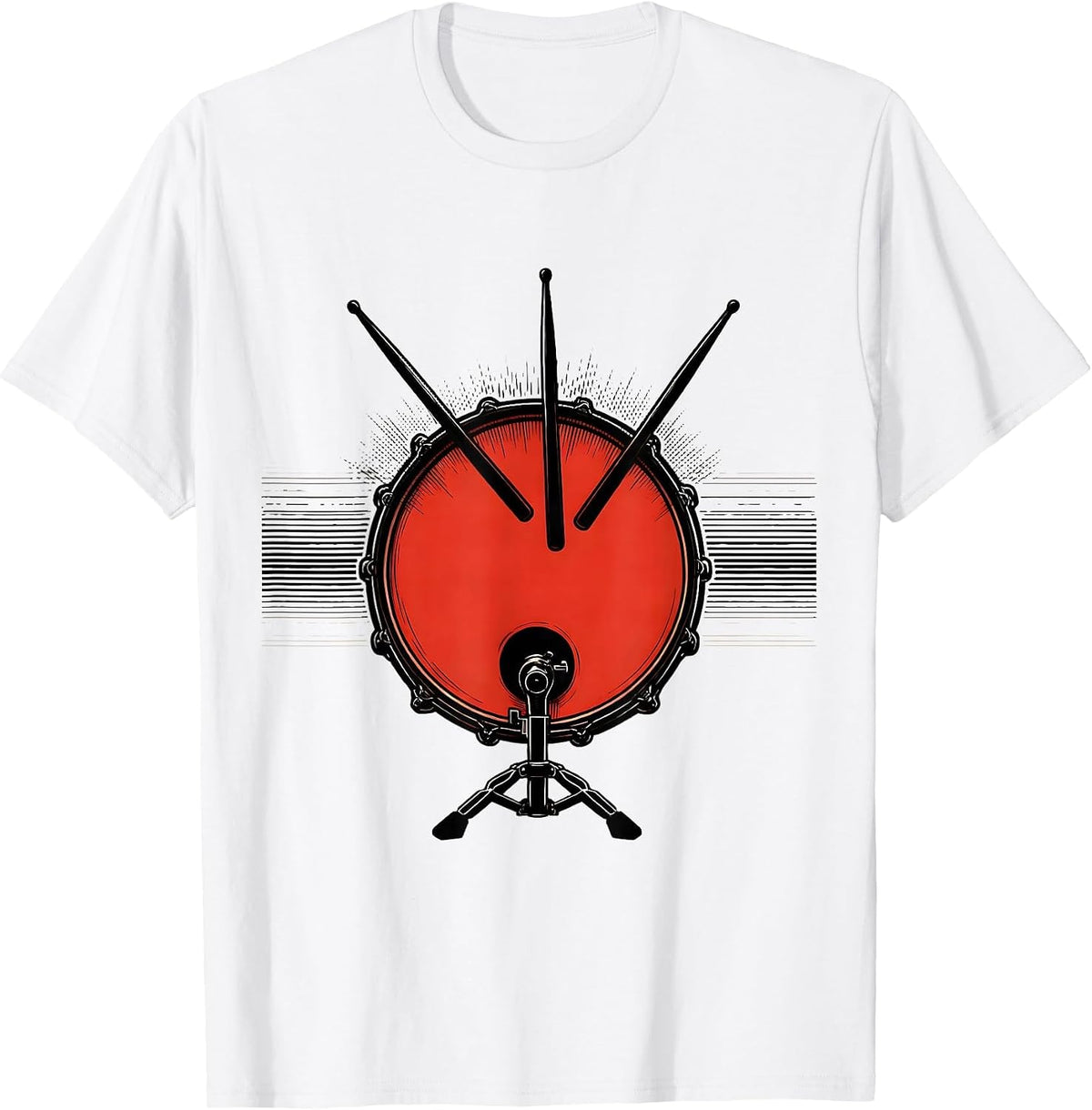 Men's Bass Drum Circle Drummer Humor Percussionist T-Shirt - White