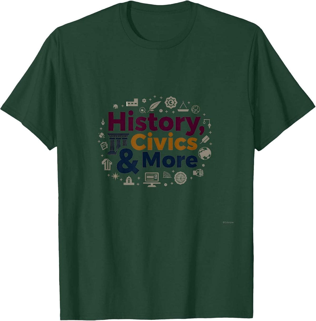 Social Studies Teacher History Civics & More Gift T-Shirt - Dark Green