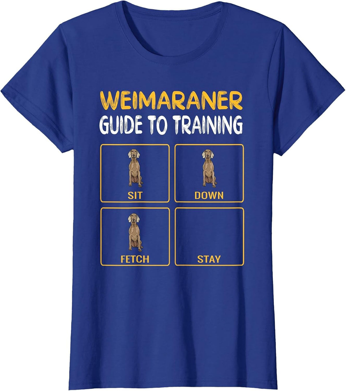 Funny Weimaraner Guide to Training Dog Obedience Trainer T-Shirt - Royal Blue