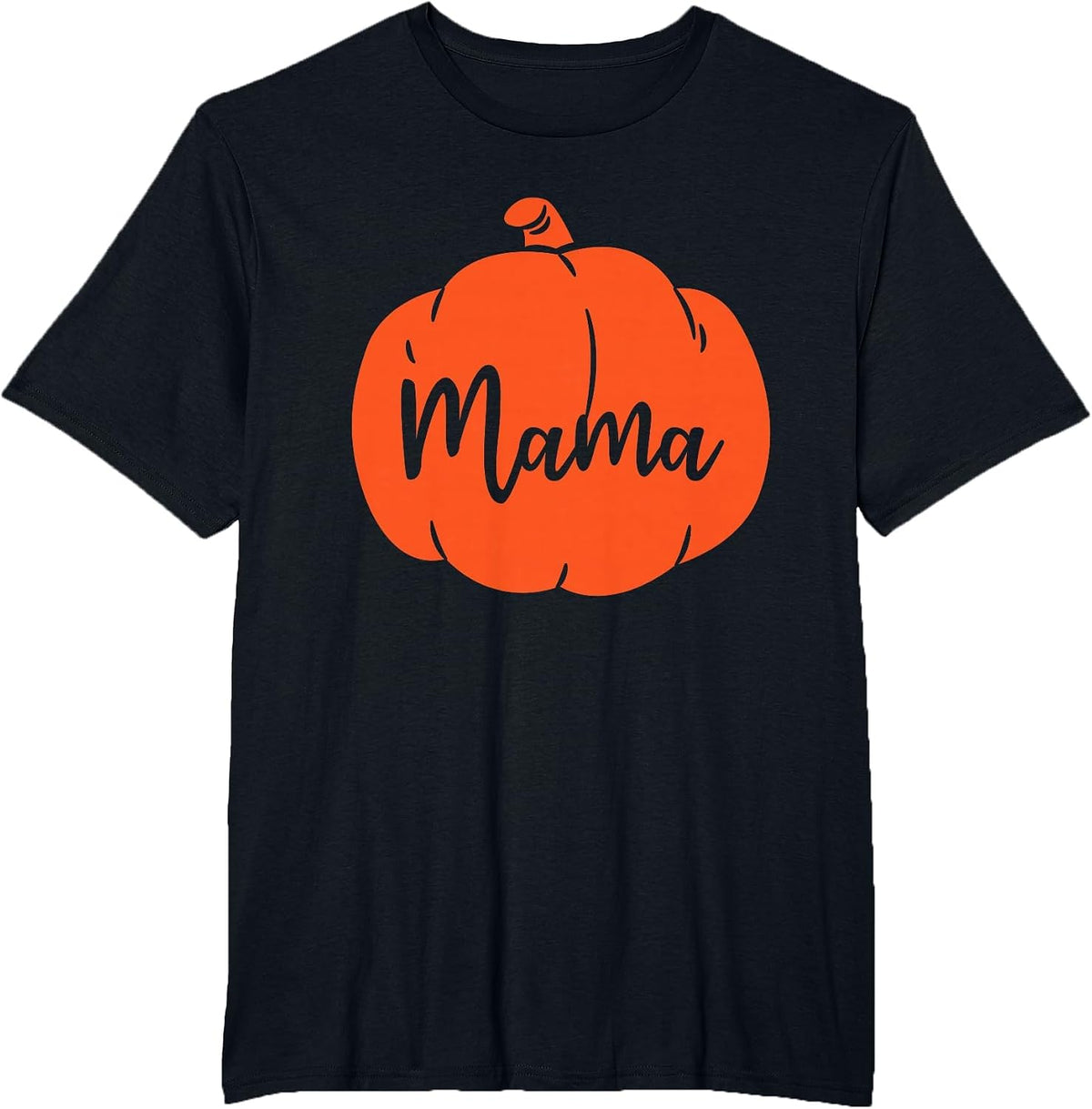 Pumpkin Mama Mother Matching Family Halloween T-Shirt - Black