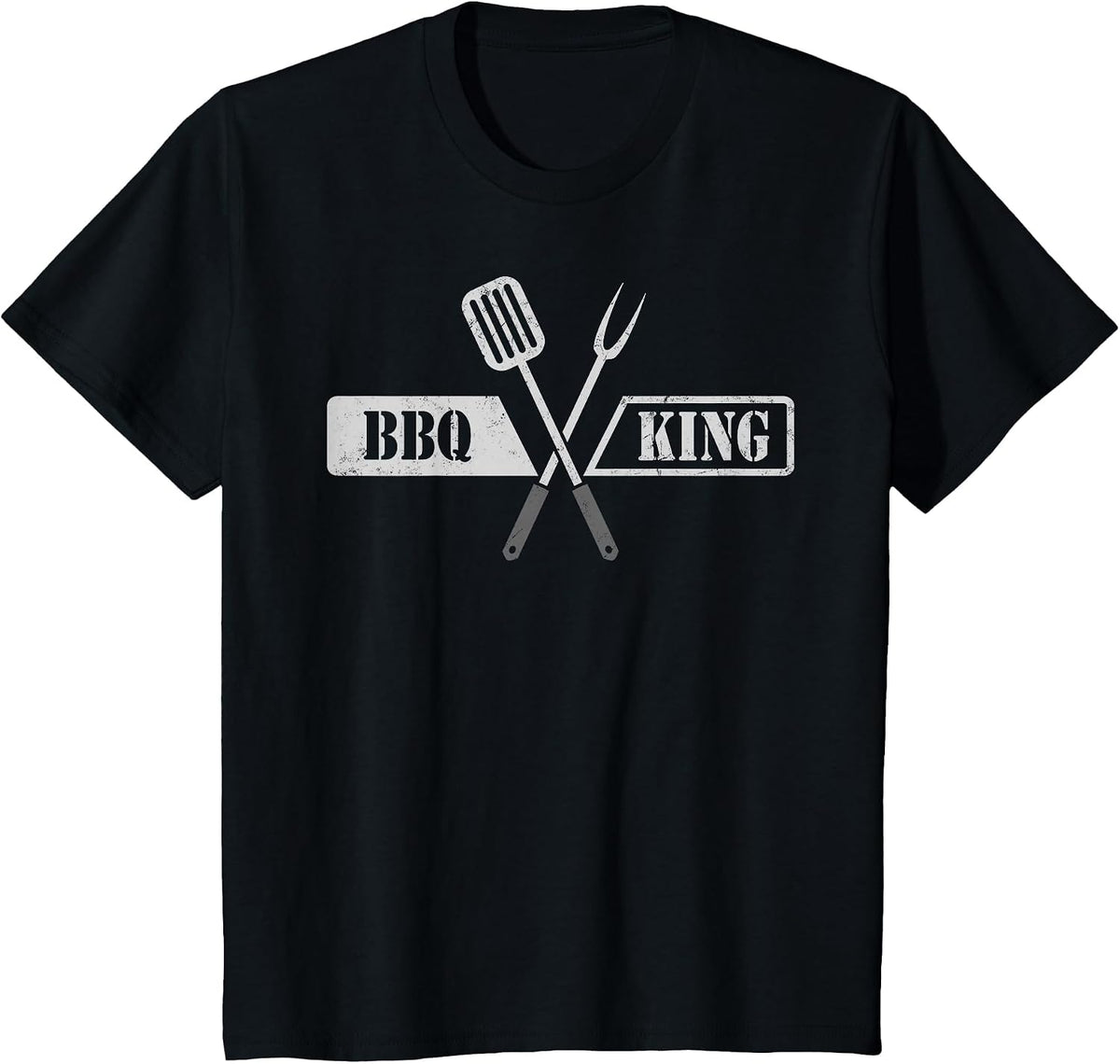 BBQ King Shirt for Grilling Dads & Barbecue Lovers T-Shirt - Black