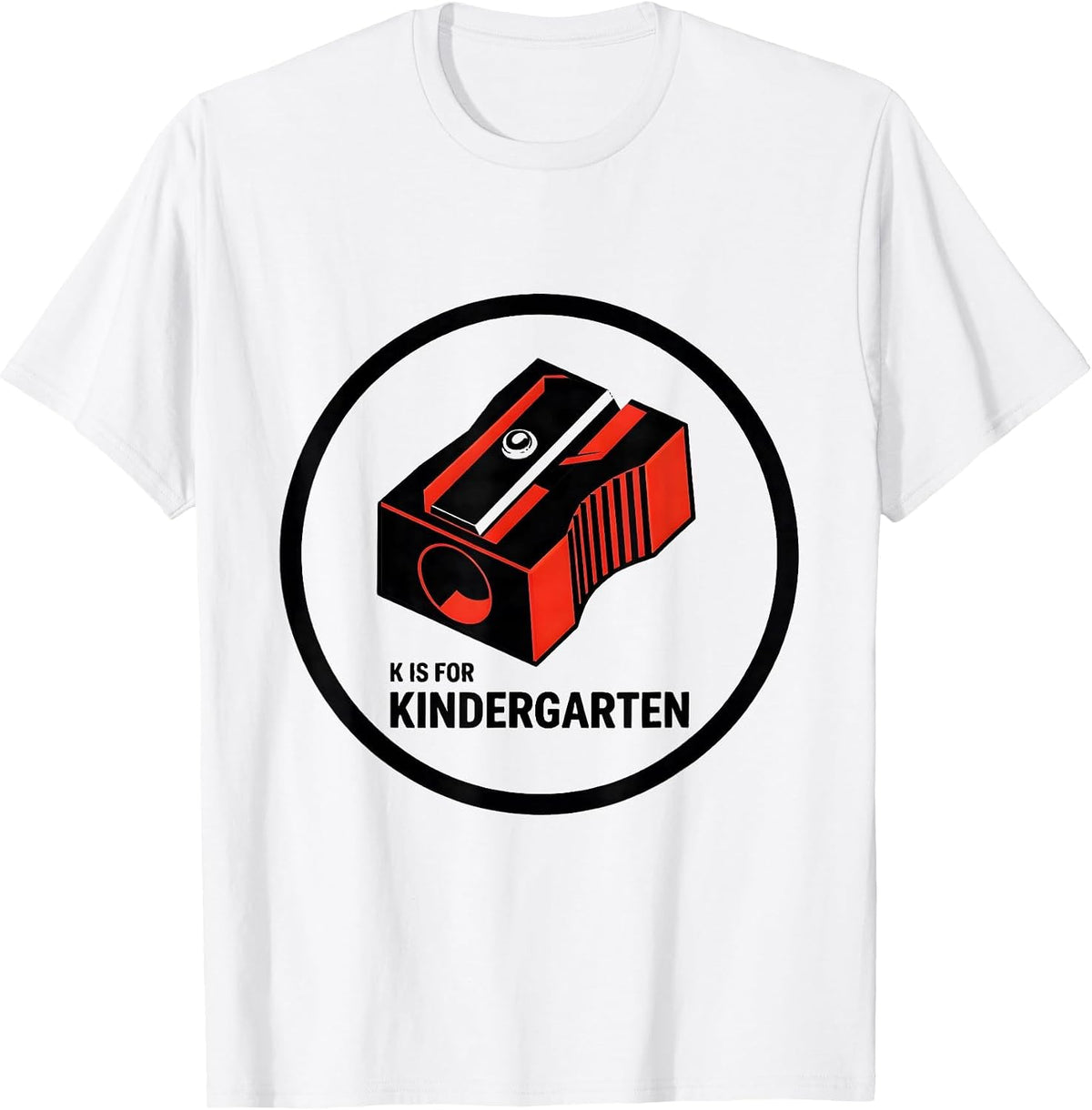 Men's K Is For Kindergarten Swiss International Teacher Back T-Shirt - White
