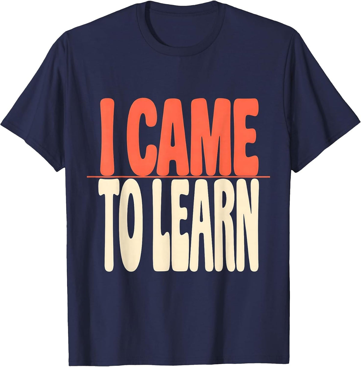 I Came To Learn Pre K Girls Back To School T-Shirt - Navy Blue