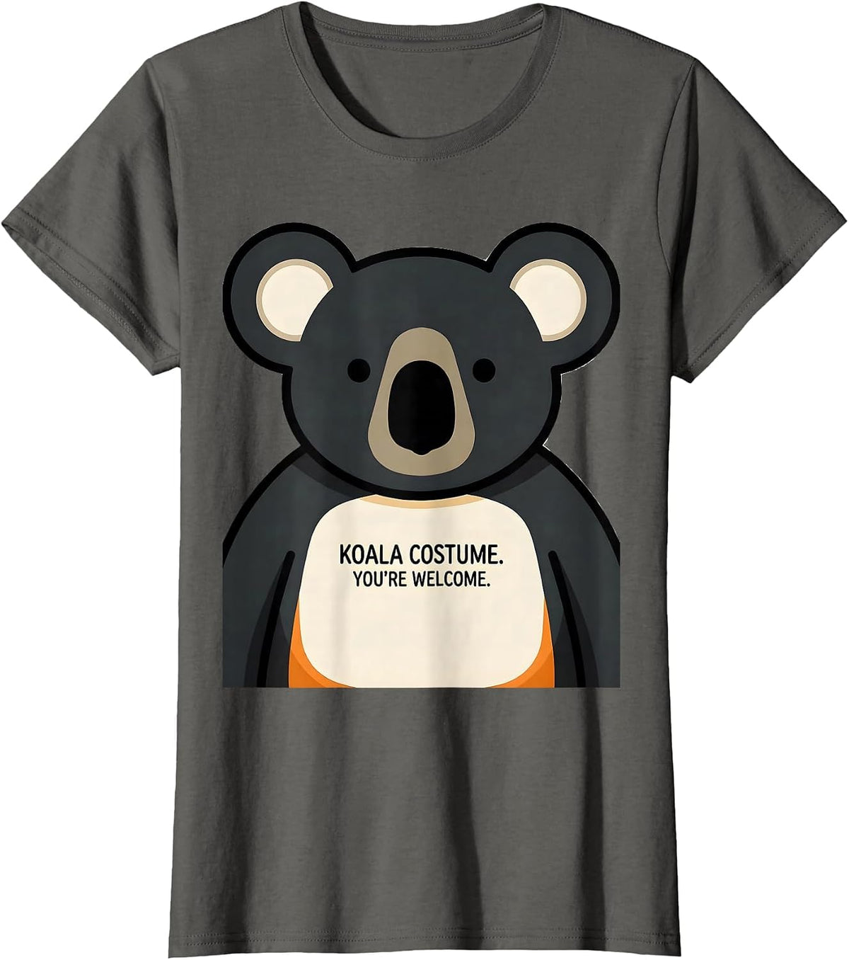 Women's Koala Costume You're Welcome Funny Halloween Pun T-Shirt - Asphalt Grey