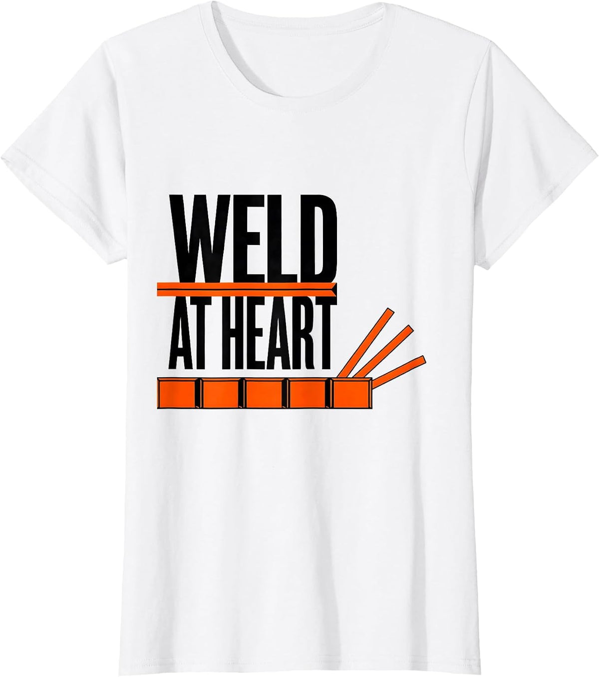 Weld At Heart Funny Welder Metal Worker Trade Humor T-Shirt - White