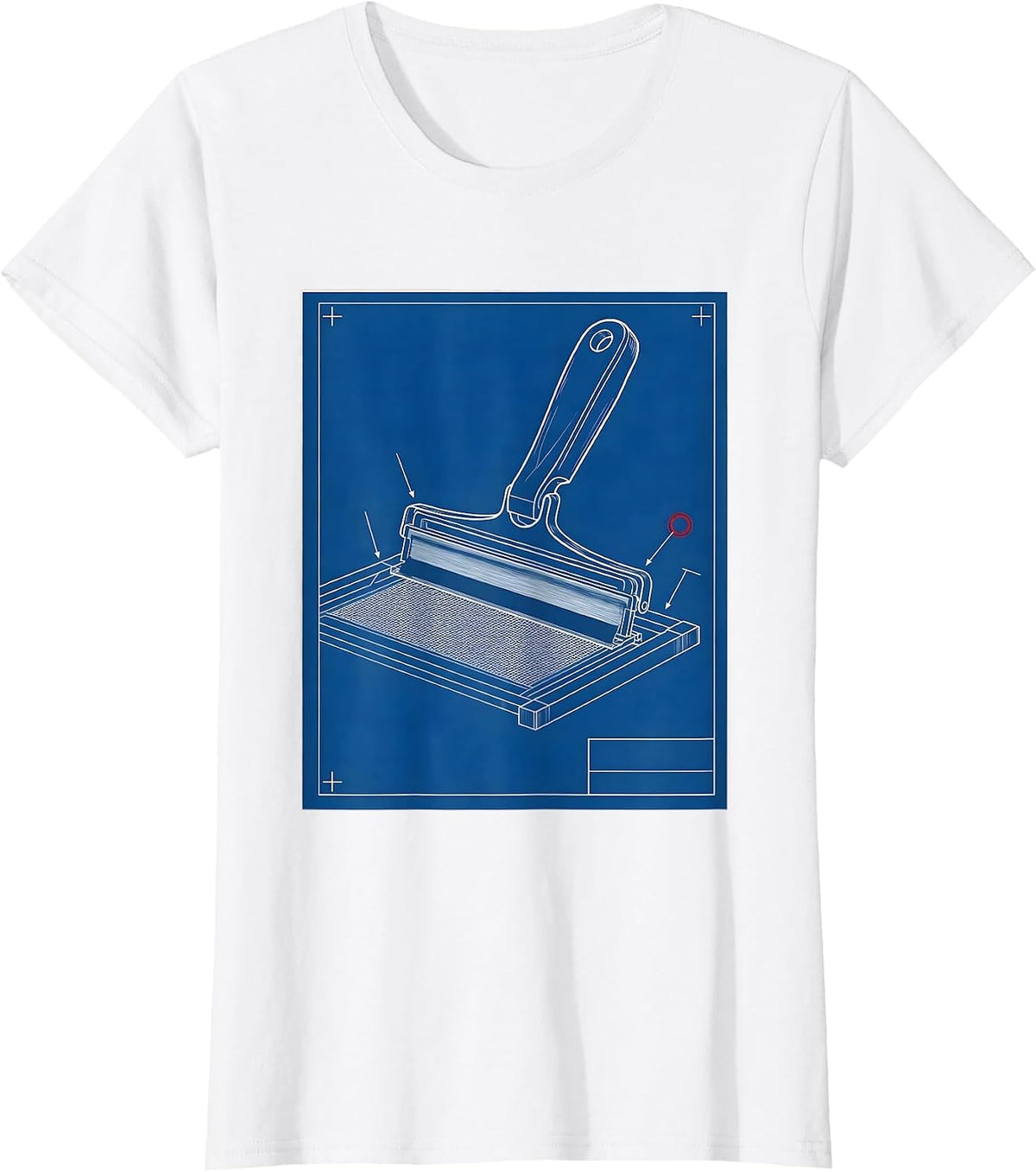 Blueprint Squeegee Artist Art Teacher Technical Humor T-Shirt - White