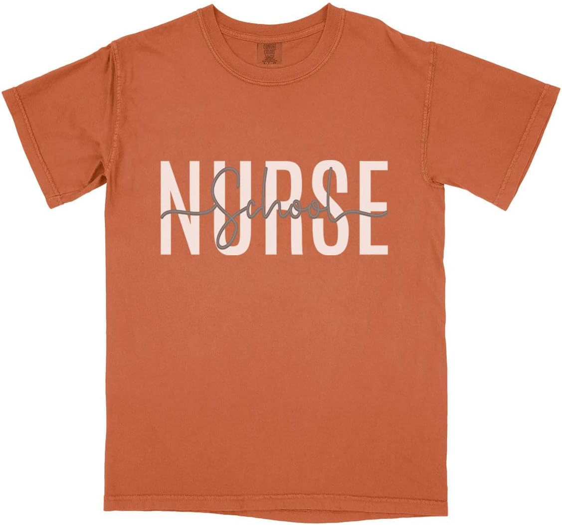 Overlay School Nurse Comfort Colors Short Sleeve Tee Unisex - Yam