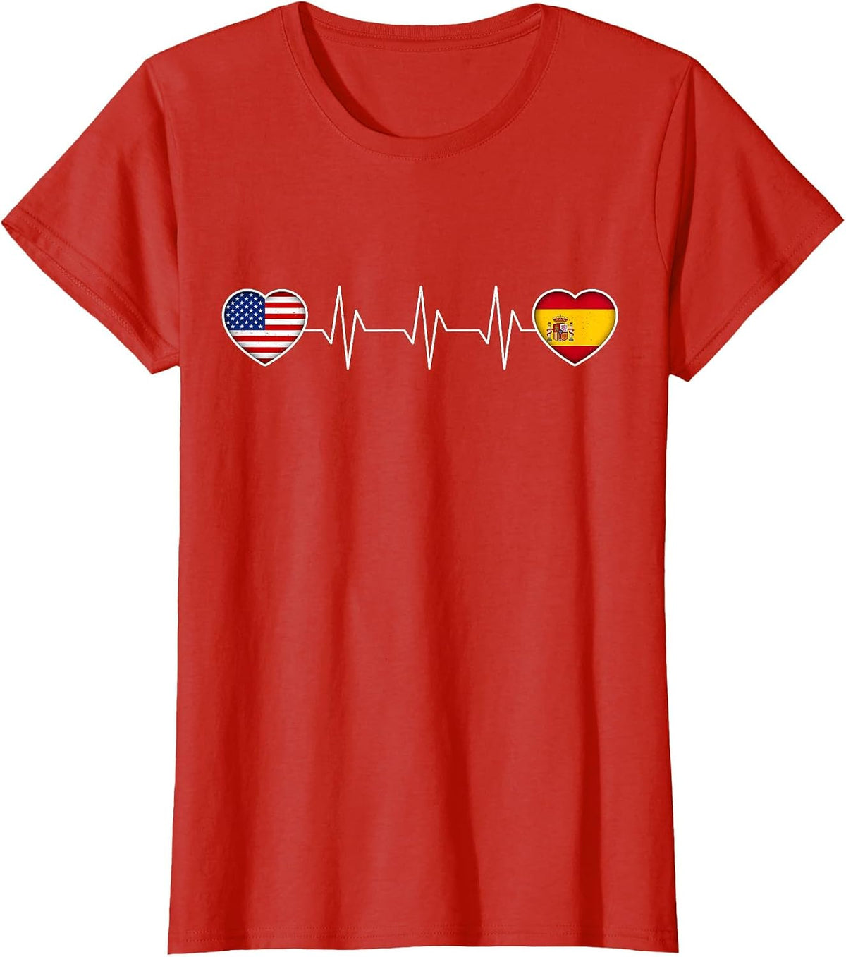 Spain & USA T-Shirt - Red