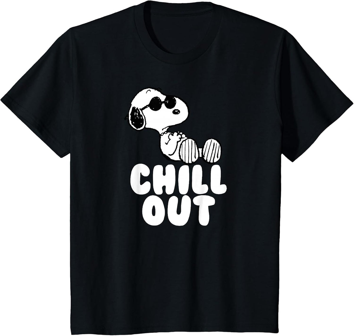 Peanuts Chill Out Snoopy T-Shirt - Black